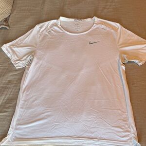 Nike White Short-Sleeve Dri-FIT Crew Tee
